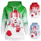 Ugly Christmas snowman print Hoodie sweatshirt - EX-STOCK Canada