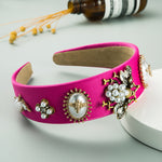 Fashion Inlaid Rhinestone pearl Headband dress headpiece