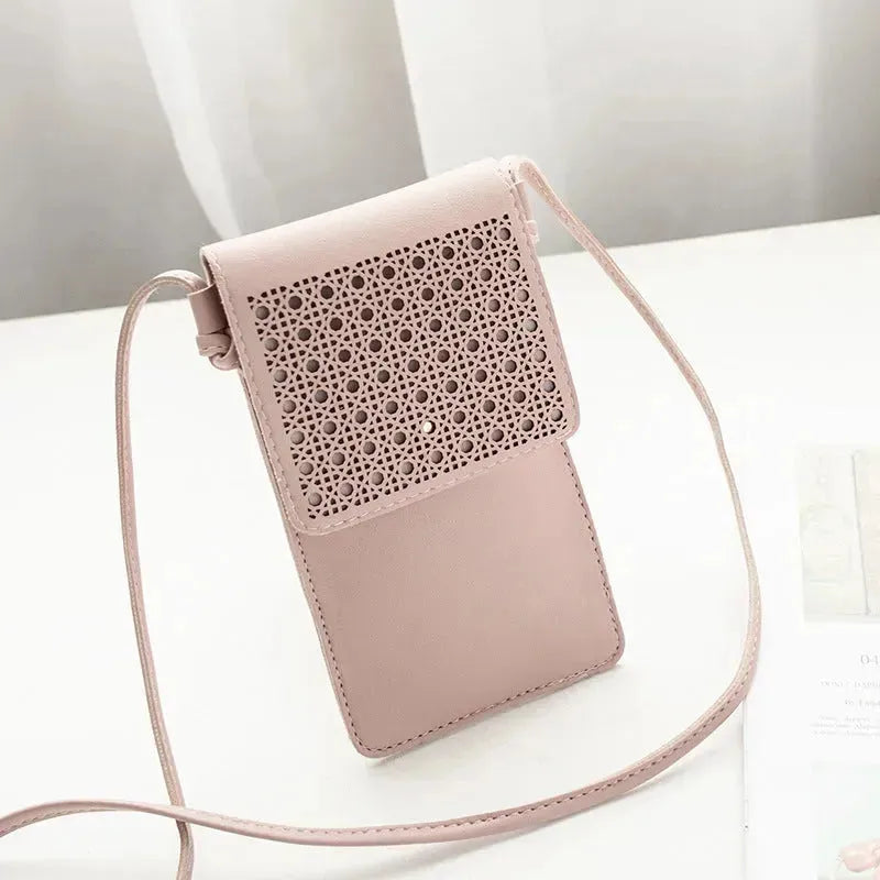 Cross Body Mobile Phone Bag Touching Screen Clear Window Mini Purse Cell Phone Bag Pouch DIN889 - EX-STOCK CANADA