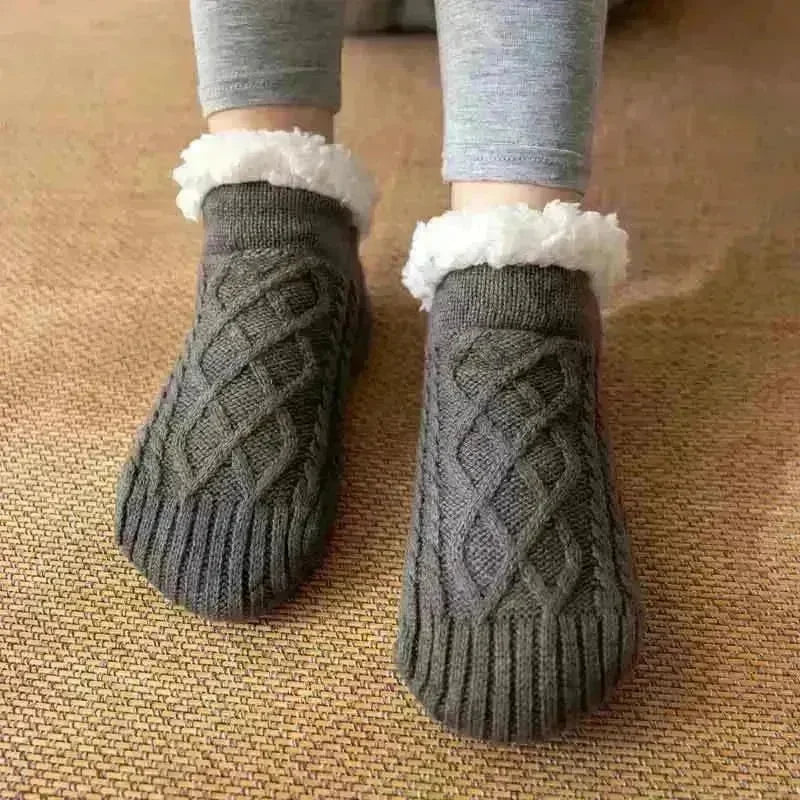 Winter Knitted Plush Floor Socks Home Warm Non-slip Carpet Socks Women - EX-STOCK CANADA