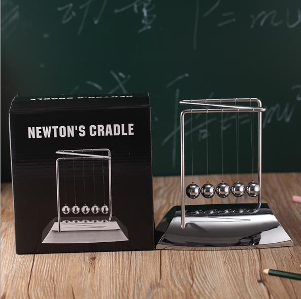 Newton's Cradle Steel Balance Ball Desk Toy – Physics Pendulum Science Gift for Kids & Adults