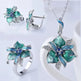 Purple Epoxy Earrings Pendant Set - EX-STOCK CANADA