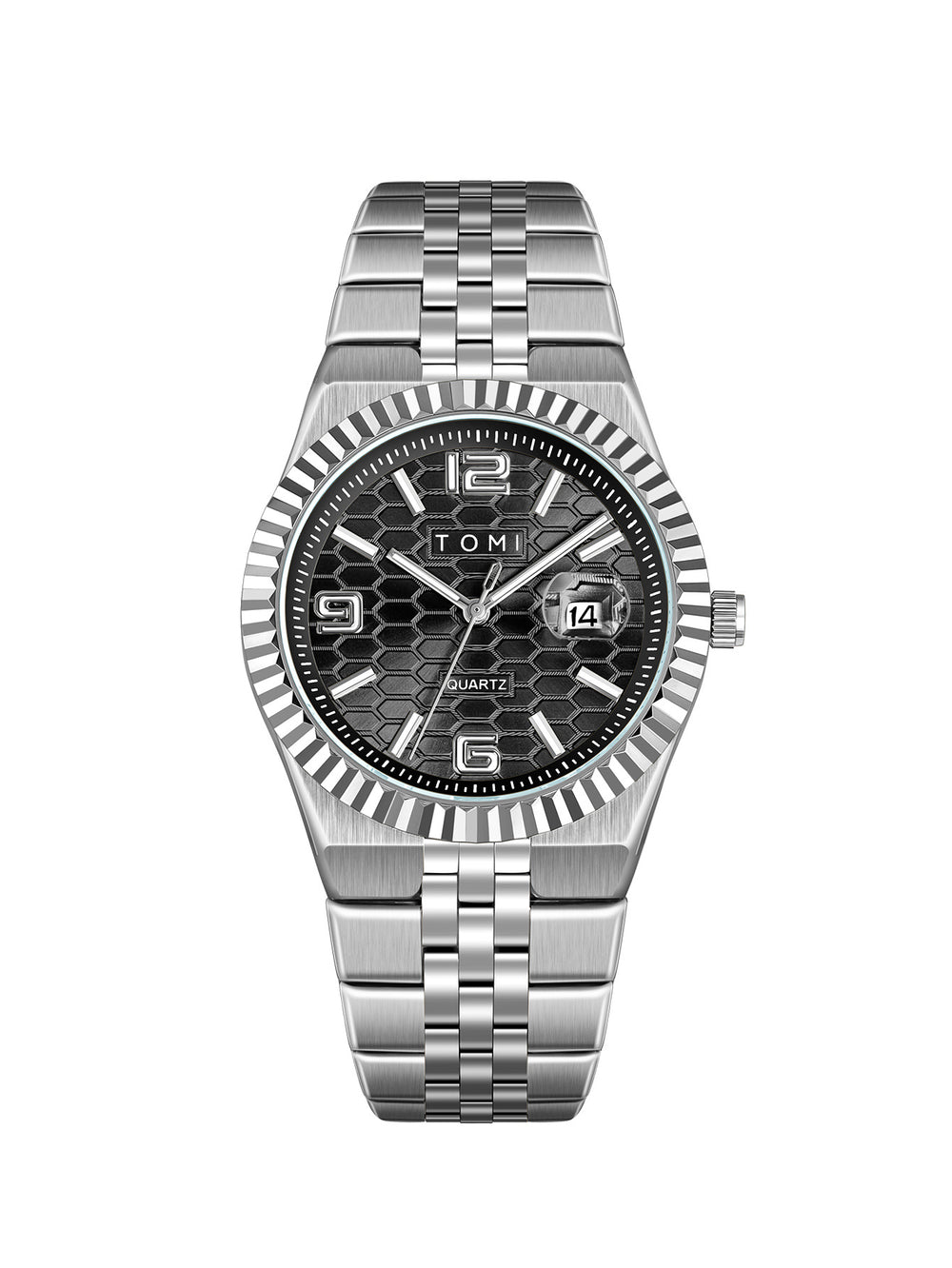 Men's Minimalist Quartz Watch – Classic Silver Dial Wristwatch