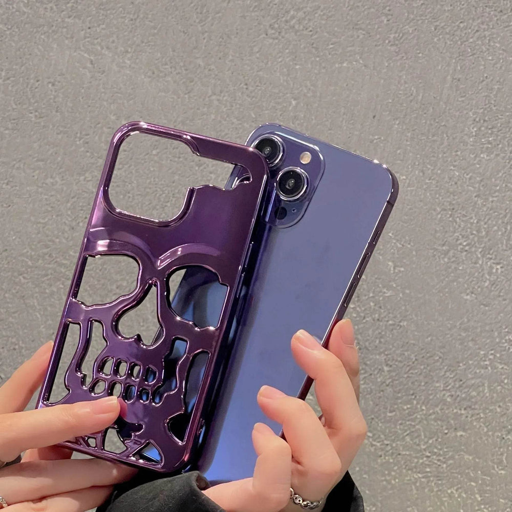 Luxury 3D Skull Metallic Glossy Gothic Phone Case compatible wit Apple - EX-STOCK Canada