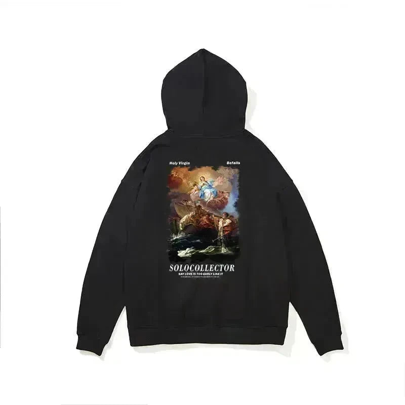 Solo Collector Printed  Drawstring Pullover Hoodie Sweatshirt Men - EX-STOCK CANADA
