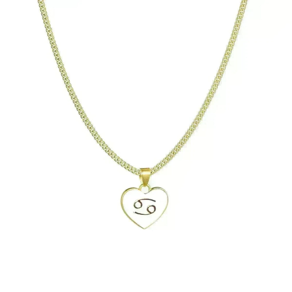 12 Constellation Women's Personalized Heart shaped Clavicle Chain Fashion Necklaces - EX-STOCK CANADA