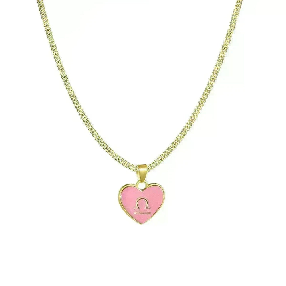 12 Constellation Women's Personalized Heart shaped Clavicle Chain Fashion Necklaces - EX-STOCK CANADA