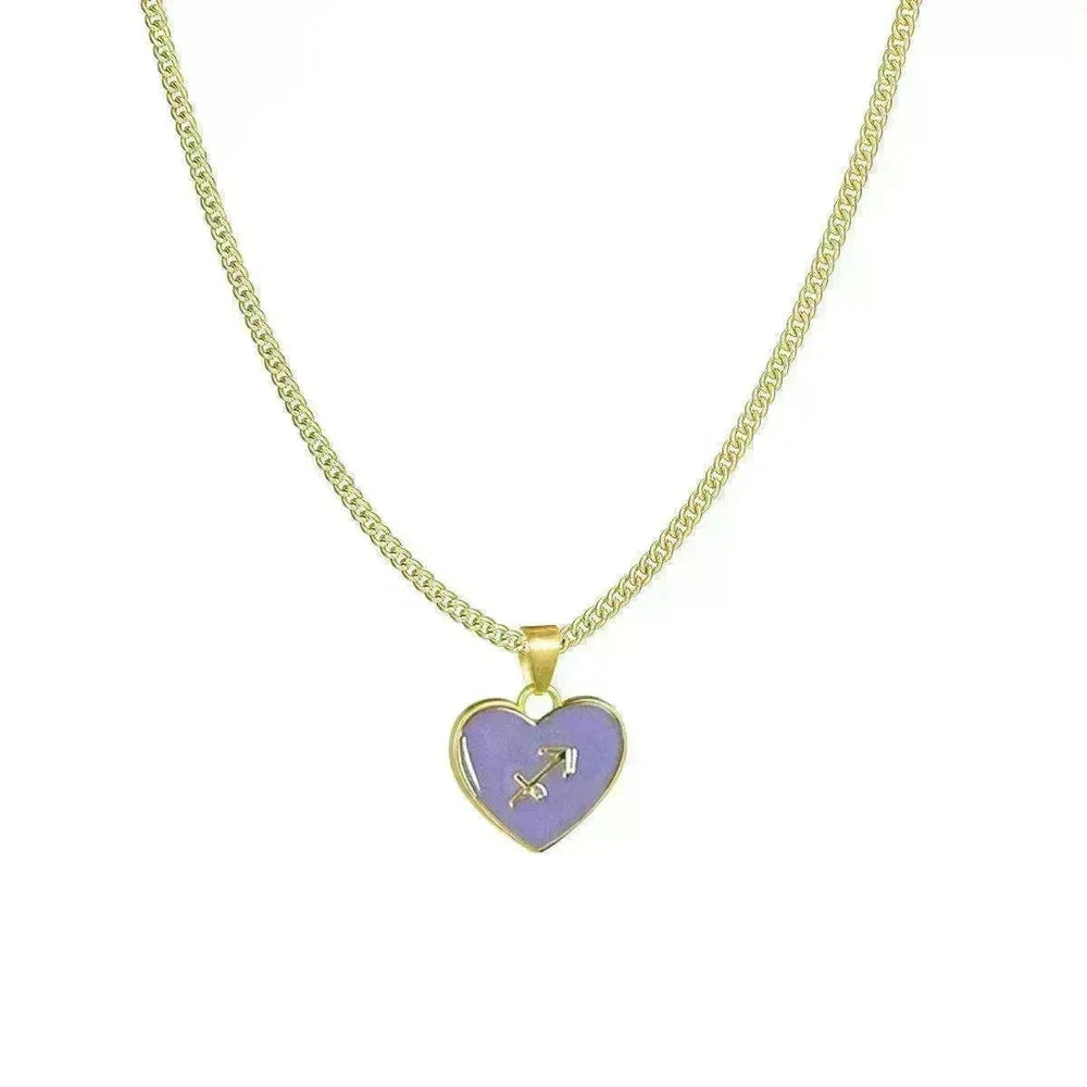 12 Constellation Women's Personalized Heart shaped Clavicle Chain Fashion Necklaces - EX-STOCK CANADA