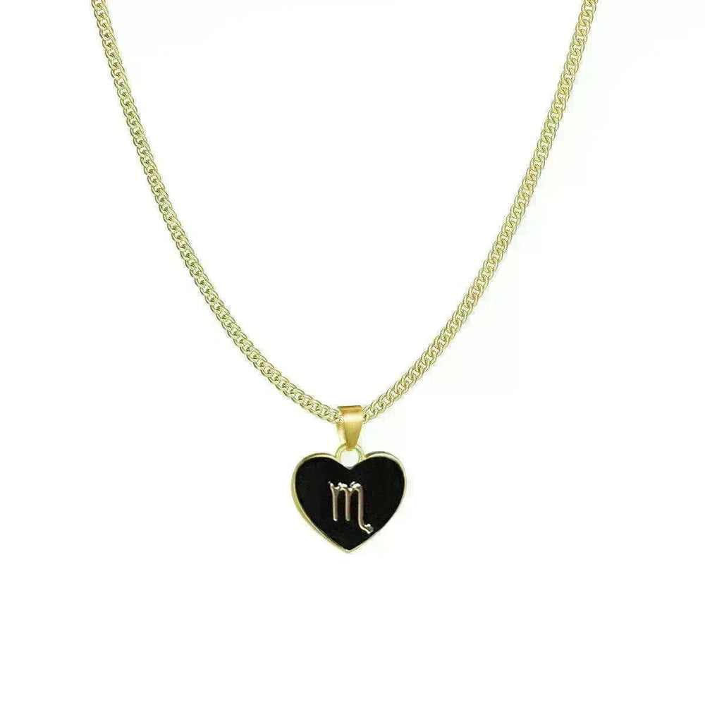 12 Constellation Women's Personalized Heart shaped Clavicle Chain Fashion Necklaces - EX-STOCK CANADA