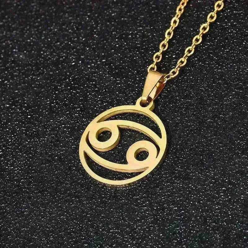 12 Constellation Necklace Accessories Stainless Steel Necklace - EX-STOCK CANADA