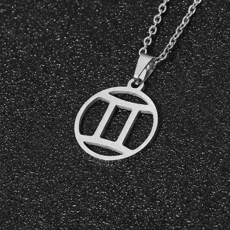 12 Constellation Necklace Accessories Stainless Steel Necklace - EX-STOCK CANADA
