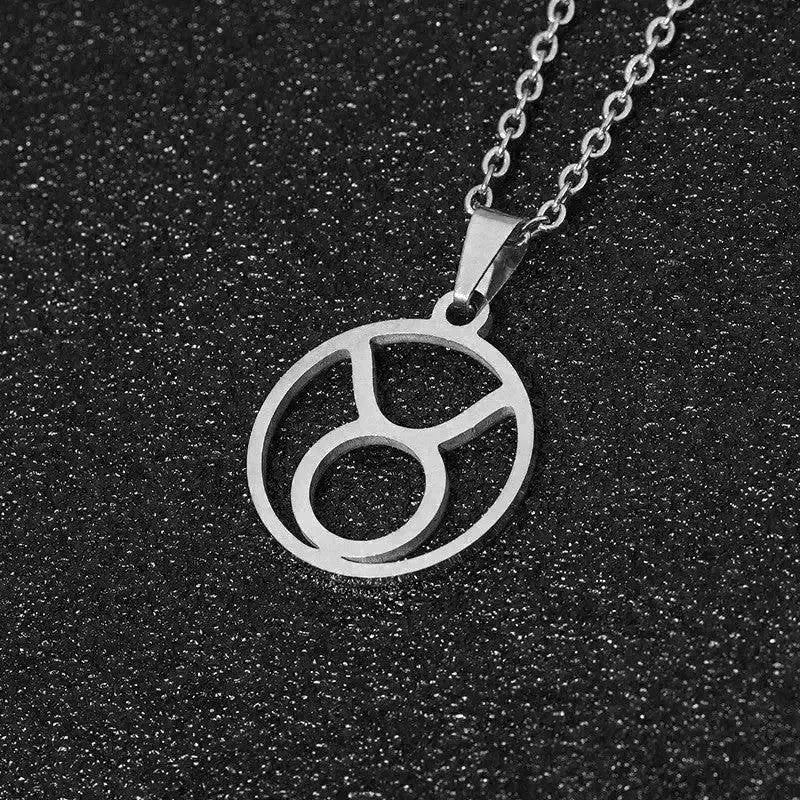 12 Constellation Necklace Accessories Stainless Steel Necklace - EX-STOCK CANADA