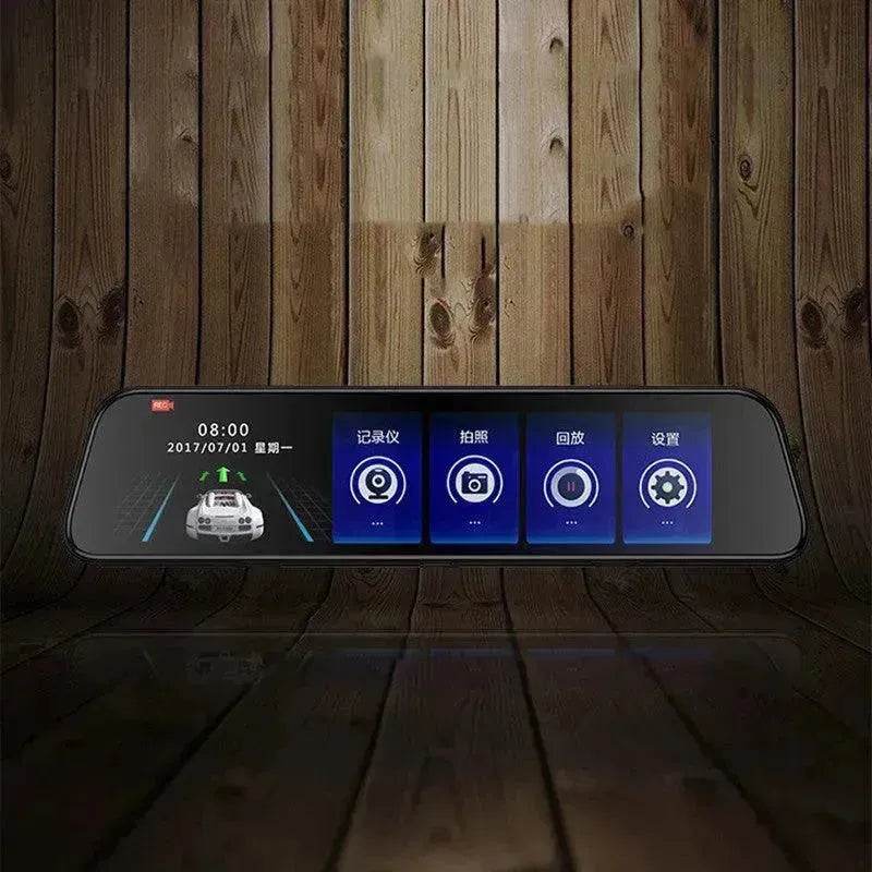 12-inch Smart Voice-activated Car Rearview Mirror Tachograph, 170 wide angle, Dashcam Camera Recorder. Front and Back view dual Camera. - EX-STOCK Canada