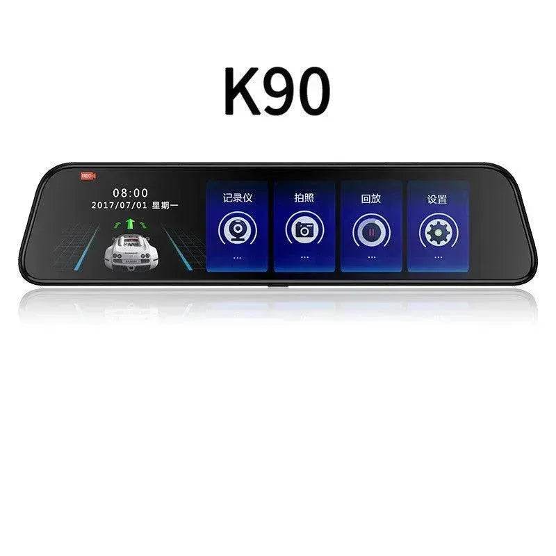 12-inch Smart Voice-activated Car Rearview Mirror Tachograph, 170 wide angle, Dashcam Camera Recorder. Front and Back view dual Camera. - EX-STOCK Canada