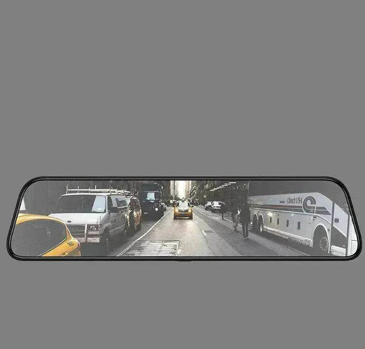12-inch Smart Voice-activated Car Rearview Mirror Tachograph, 170 wide angle, Dashcam Camera Recorder. Front and Back view dual Camera. - EX-STOCK Canada