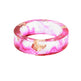 New dried flower resin ring Sen Xiao small  handmade flower gold foil color Epoxy ring - EX-STOCK CANADA