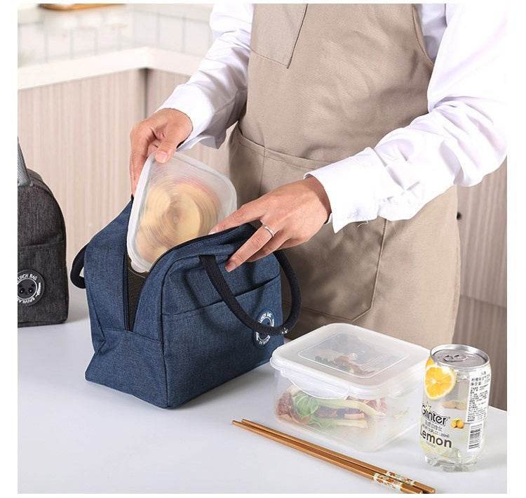 Oxford Cloth Lunch Box Bag with Aluminum Foil Insulation Layer - EX-STOCK Canada