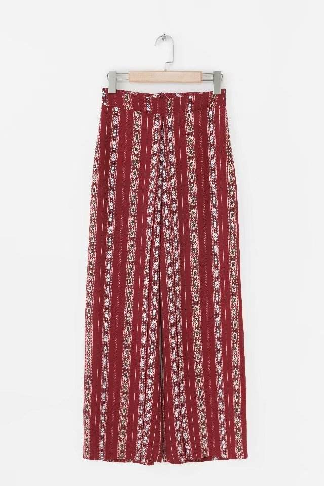 Casual Women High waist Wide leg Printed Split Palazzo Trouser - EX-STOCK Canada