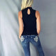 Sexy Tank Women Casual Lace Up Hollow Out V neck Tops - EX-STOCK CANADA