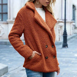 Lapel Winter Fleece Fluffy Jacket Cardigan Sweater for women - EX-STOCK Canada