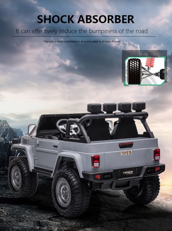 2026 24V Toyota FJ-40 4X4 2 Seater Kids Ride On Car with Remote Control DELUXE 