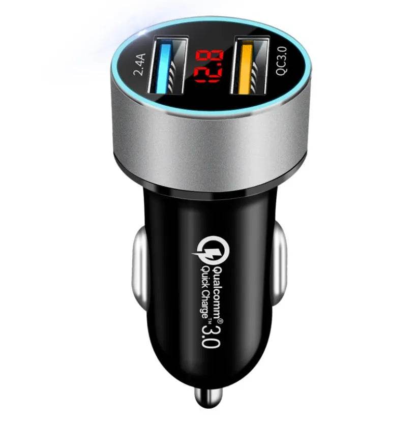 Automobile Smart Digital LED display car charger - EX-STOCK Canada