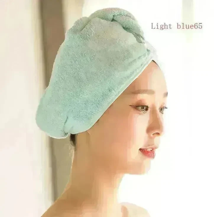 Women's Microfiber Hair Dryer Cap Absorbent Hair Towel. - EX-STOCK CANADA