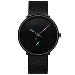 Simple ultra-thin watch round mesh belt watch - EX-STOCK Canada