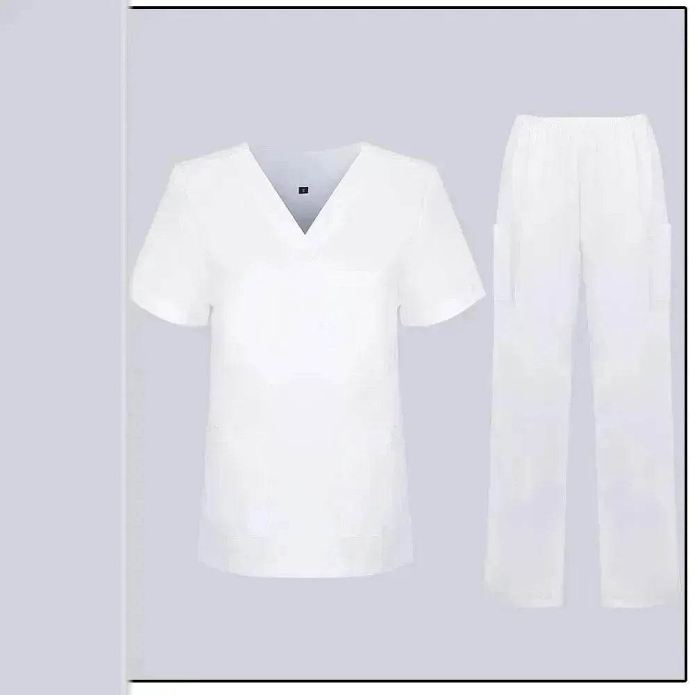 Women Nurse Uniform Female - Hospital Nurse Costume - V Neck Top Pants Set - EX-STOCK Canada