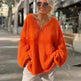 Women's Fashion V-neck Long-sleeve Knitwear 2-color Sweater dress - EX-STOCK CANADA