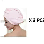 Women's Microfiber Hair Dryer Cap Absorbent Hair Towel. - EX-STOCK CANADA