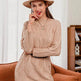 Autumn Winter Round Neck Mini Knitted Wool Sweater Dress - EX-STOCK Canada