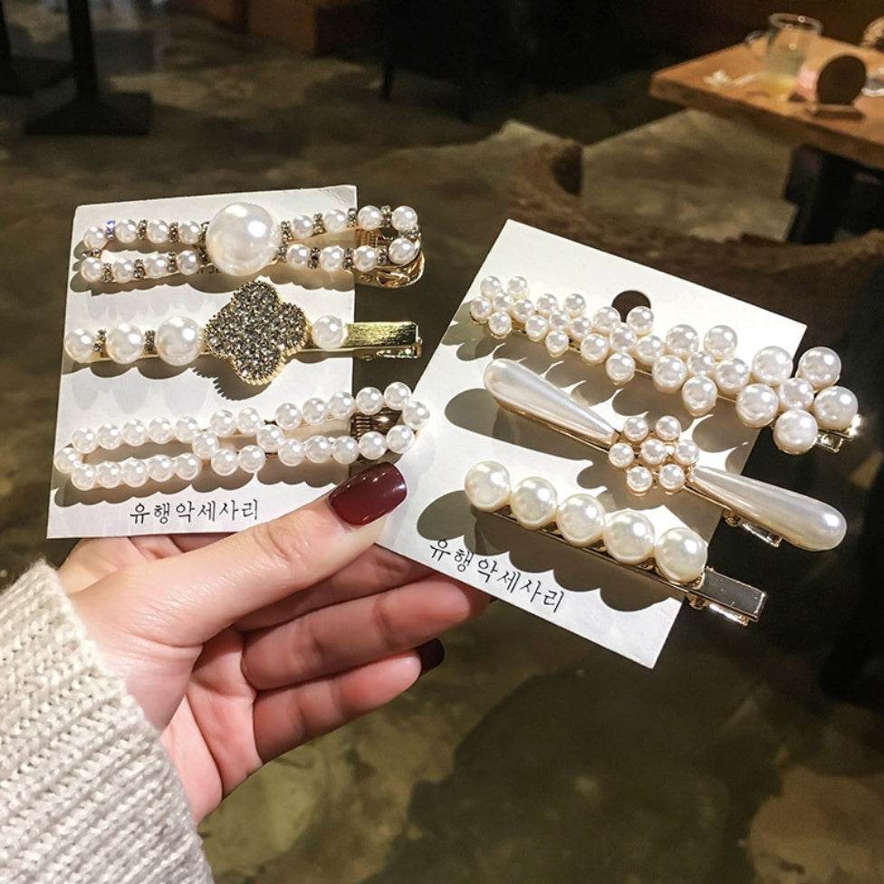 Elegant Pearl Bling Hair Clip - EX-STOCK Canada