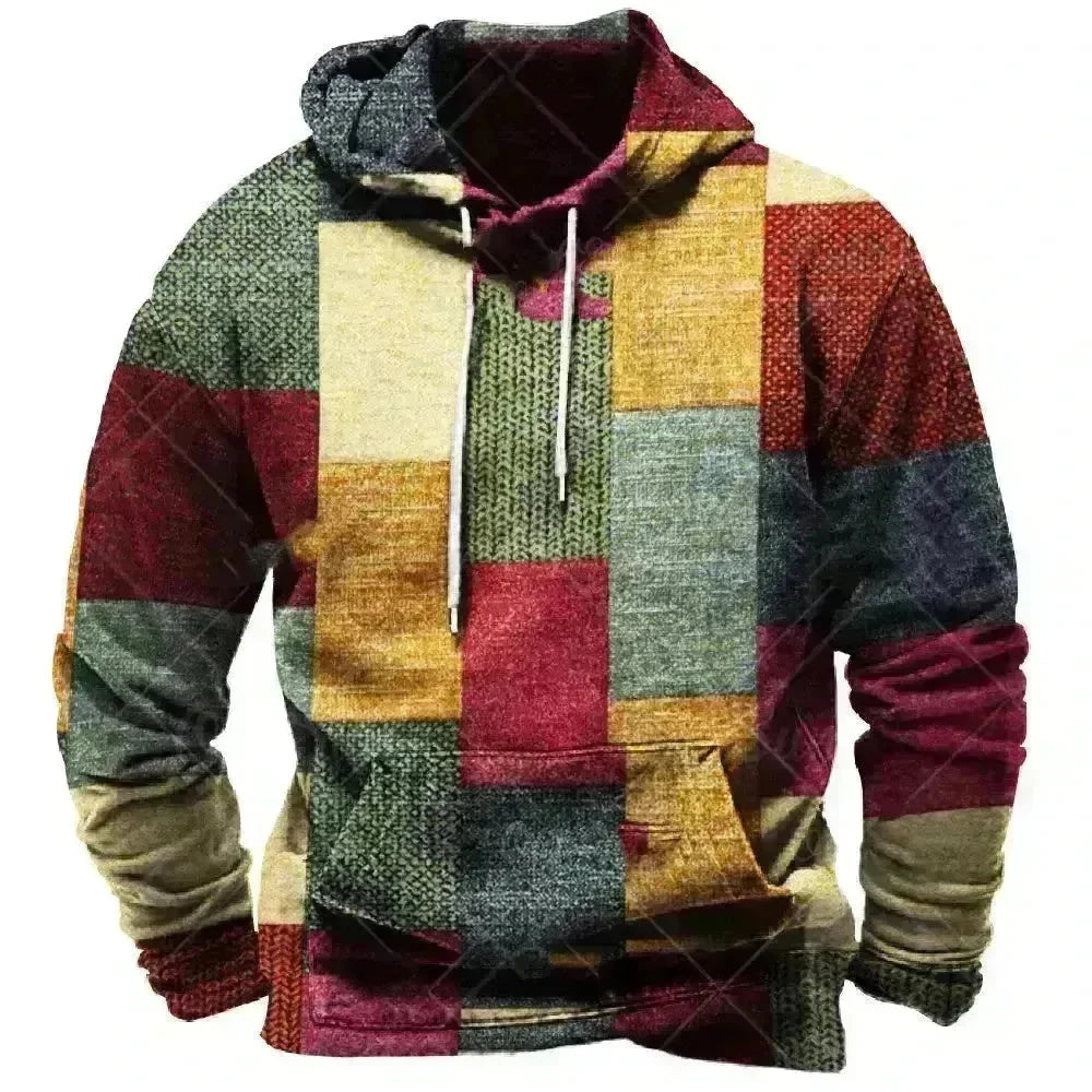 Spring And Autumn New Color Printed Hoodie Pullover sweatshirt Men - EX-STOCK CANADA