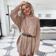 Autumn Winter Knitted Mini Sweater dress - EX-STOCK Canada