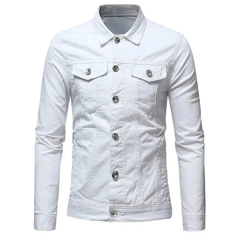 Solid color denim jacket shirt Jeans - EX-STOCK CANADA
