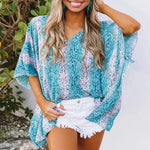 Casual Summer Beach vacation blouse top  women - EX-STOCK CANADA