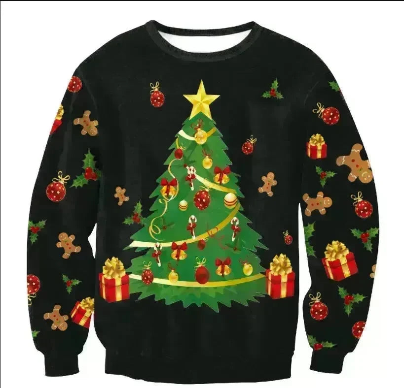 UGLY CHRISTMAS SWEATER Vacation Santa Elf Funny Womens Men Sweaters Tops Autumn Winter Clothing - EX-STOCK CANADA