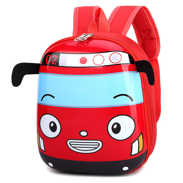 Cartoon Cute Car School Bag – Kids EVA Backpack | Green, Red, Blue & Yellow