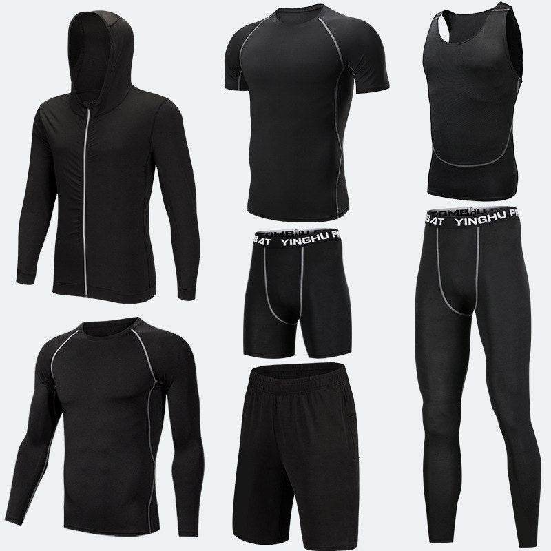 Compression Sport Fitness Workout Gym Outfit 7pcs set for men - EX-STOCK Canada