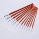 Lot de 12 pinceaux ronds en nylon avec manche en bois pour peinture, outil pour école d'art, aquarelle, peinture acrylique - EX-STOCK Canada