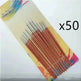Lot de 12 pinceaux ronds en nylon avec manche en bois pour peinture, outil pour école d'art, aquarelle, peinture acrylique - EX-STOCK Canada