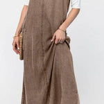 New Suspender Leisure Denim mum loose long Dress - EX-STOCK Canada