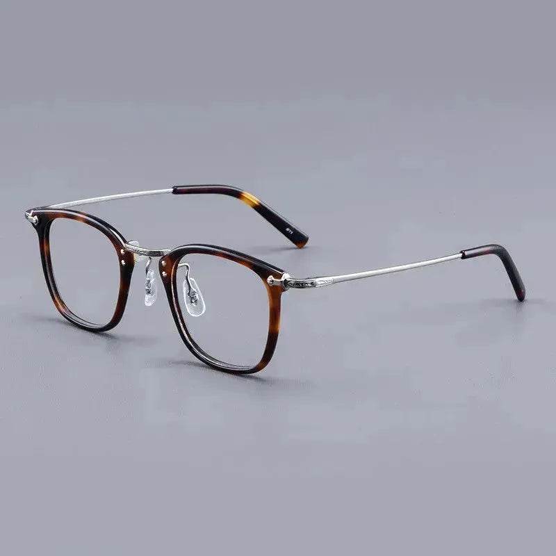 Pure Titanium Vintage Rectangle Crystal Transparent Myopia Glasses Reading Unisex Spectacle Frame Designer Eyeglasses GMS806 Eyewear - EX-STOCK Canada