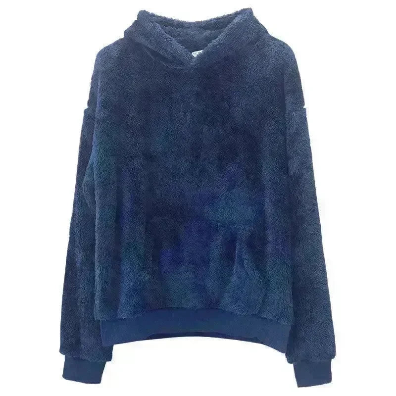 Men Winter New Double-sided Velvet Fleece Pocket Hoodie Sweatshirt Pullover - EX-STOCK CANADA