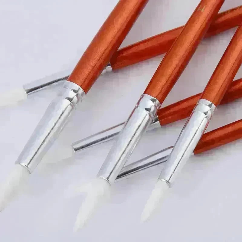 12Pcs Lot Round Shape Nylon Hair Wooden Handle Paint Brush Set Tool For Art School Watercolor Acrylic Painting - EX-STOCK CANADA