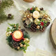 Christmas candle wreath Xmas New Year candle holders decors - EX-STOCK CANADA