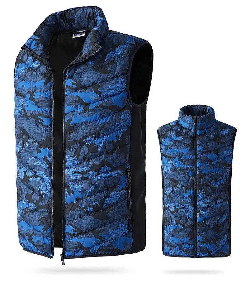 LoClimb Men's Camouflage USB Heated Vest Sleeveless Jacket for Hiking Skiing - EX-STOCK Canada