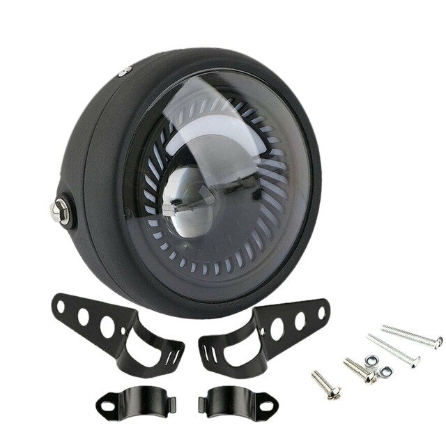 6.5" Retro LED Motorcycle Headlight – Universal Fit | DRL Ring, 35W, 12V 7