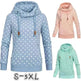 Women Printed loose hooded sweatshirt - EX-STOCK CANADA